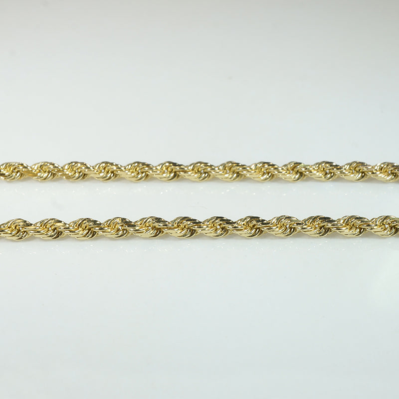 Handsome 20" 14k Gold Faceted Rope Chain