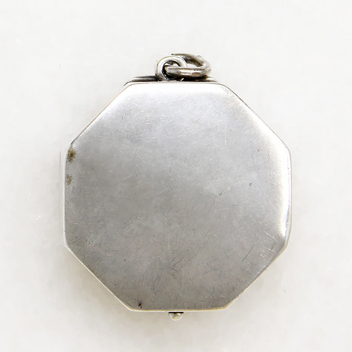 Handsome Pinstriped Sterling Pendant-Box 