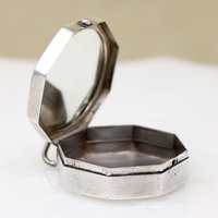 Handsome Pinstriped Sterling Pendant-Box 
