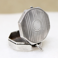 Handsome Pinstriped Sterling Pendant-Box 