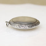 Edwardian Engraved Sterling Silver Compact-Pendant