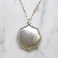 Delightful Edwardian Sterling Silver Octagon Locket
