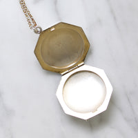 Delightful Edwardian Sterling Silver Octagon Locket