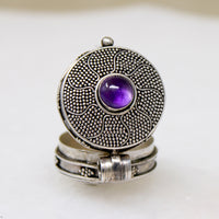 Sterling & Amethyst Locket in the Balinese Style