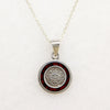 Fierce Aztec Deity with Red Inlay Pendant