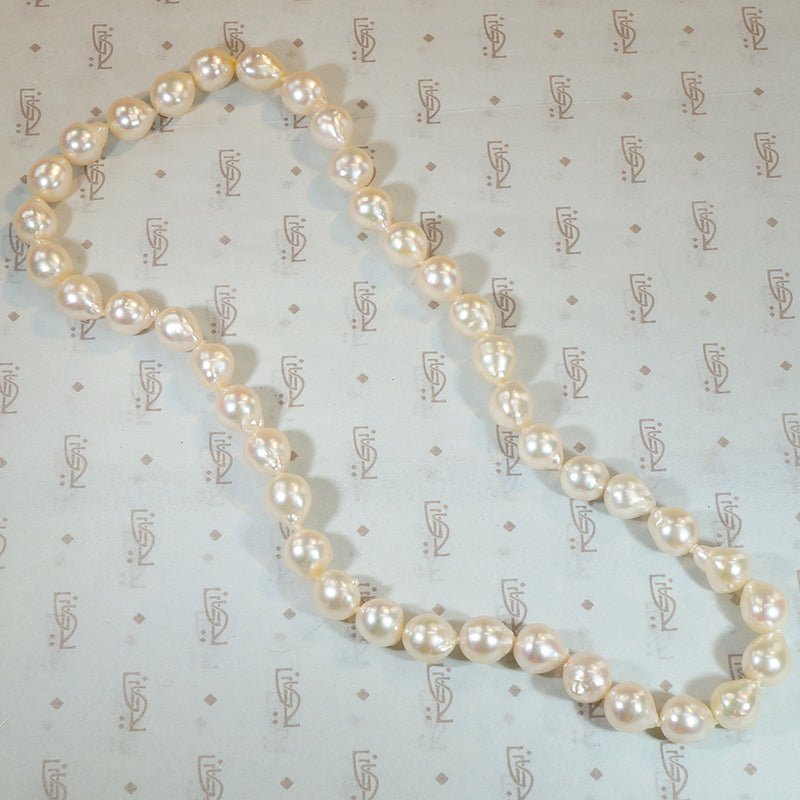 Semi-Baroque Cultured Pearl Choker with Hidden Clasp
