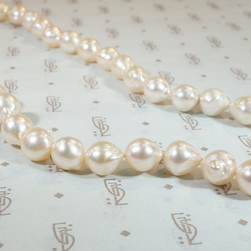 Semi-Baroque Cultured Pearl Choker with Hidden Clasp