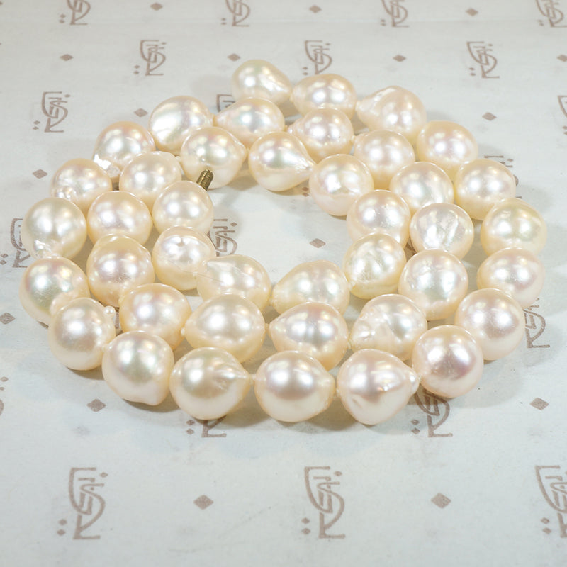 Semi-Baroque Cultured Pearl Choker with Hidden Clasp