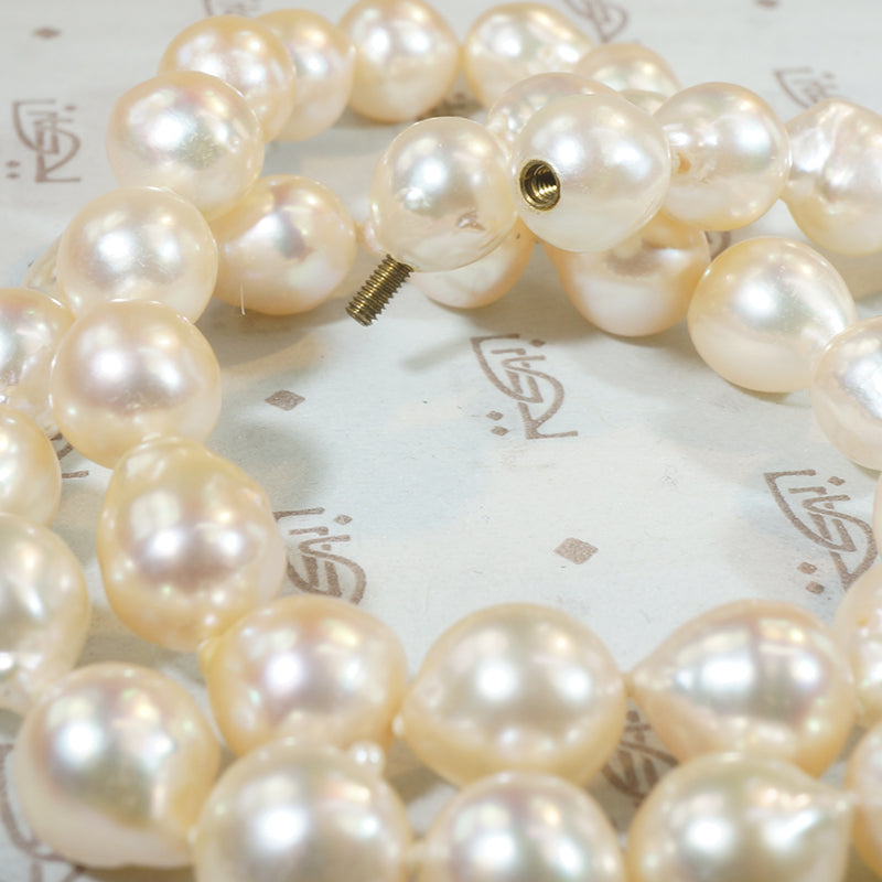 Semi-Baroque Cultured Pearl Choker with Hidden Clasp