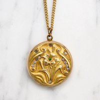 Exuberant CQ&R Art Nouveau Lily Locket 