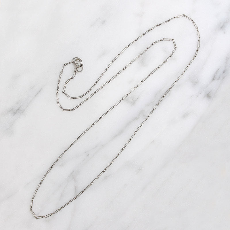 Vintage Platinum Paperclip Chain