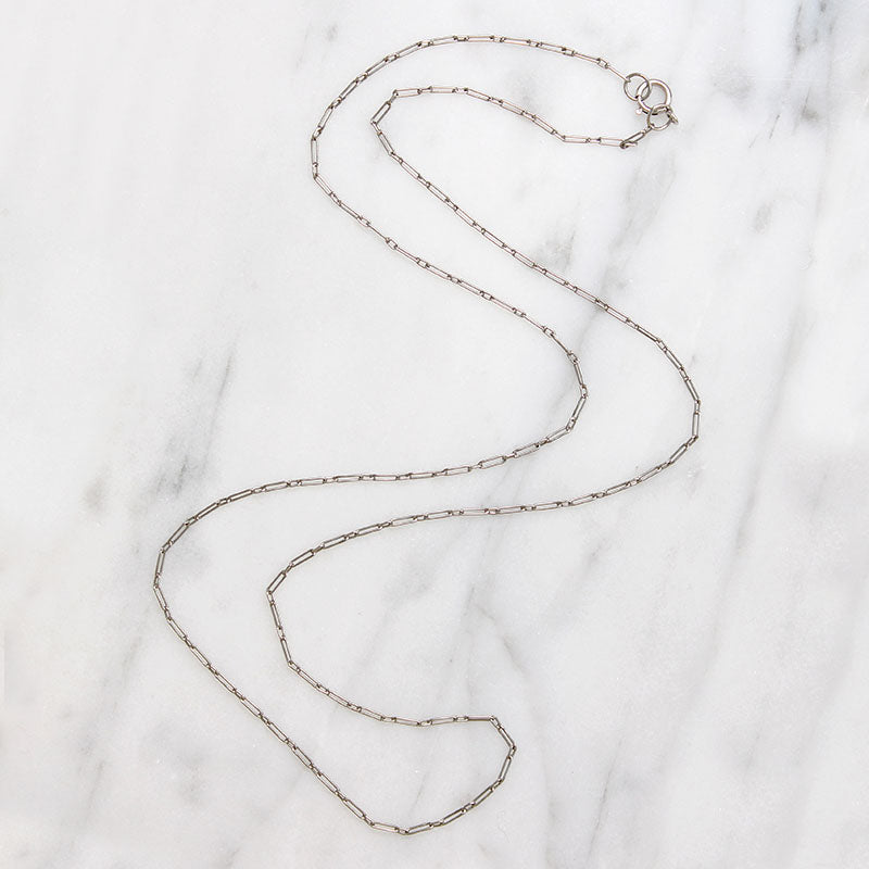 Vintage Platinum Paperclip Chain