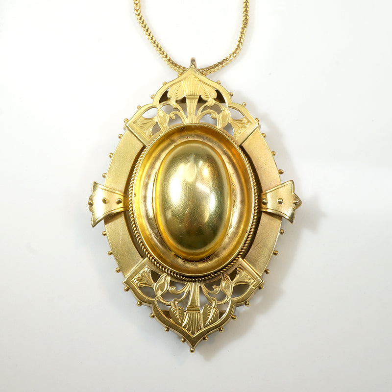 Fabulous 18k Egyptian Revival Locket with Hair Work
