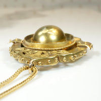 Fabulous 18k Egyptian Revival Locket with Hair Work
