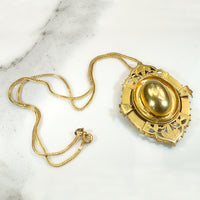 Fabulous 18k Egyptian Revival Locket with Hair Work