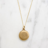 Perfect Little Antique 14k Gold Round Locket