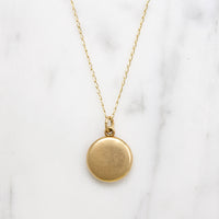 Perfect Little Antique 14k Gold Round Locket