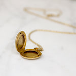 Perfect Little Antique 14k Gold Round Locket