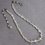 Icy Elegance AB Finish Clear Glass Bead Necklace