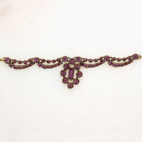 Sassy Purple Rhinestone Costume Necklace
