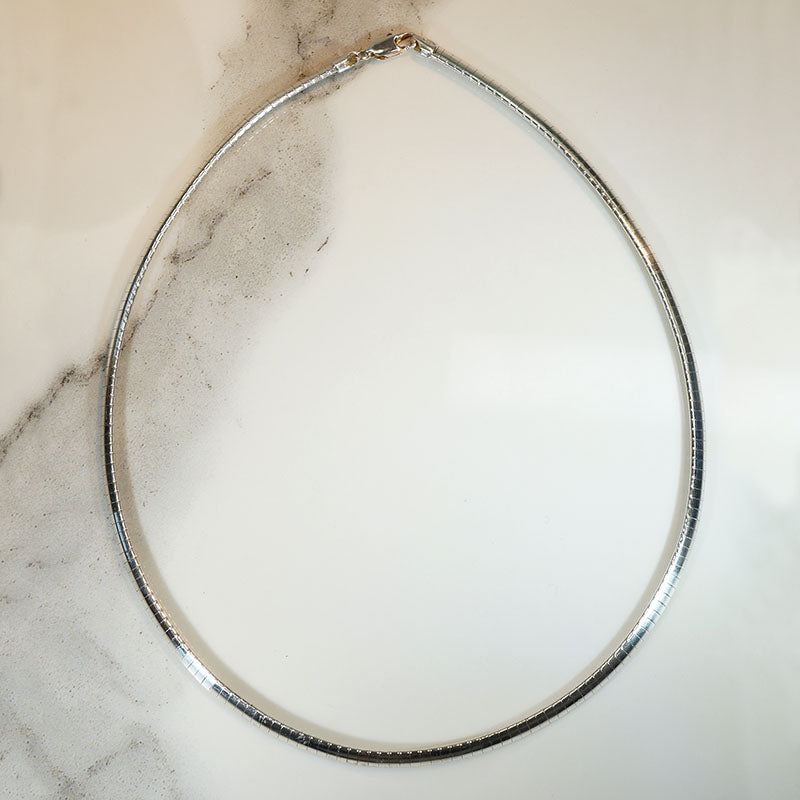 Italian Sterling Silver Omega Chain