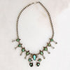 Petite Silver & Turquoise Squash Blossom Necklace