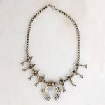 Petite Silver & Turquoise Squash Blossom Necklace