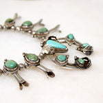 Petite Silver & Turquoise Squash Blossom Necklace