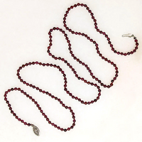 Decadent Hand Knotted Garnet Bead Necklace