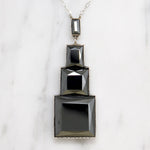 French Art Deco Marcasite Necklace by Lespous