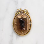 Greek Soldier Cameo on Gold Pendant