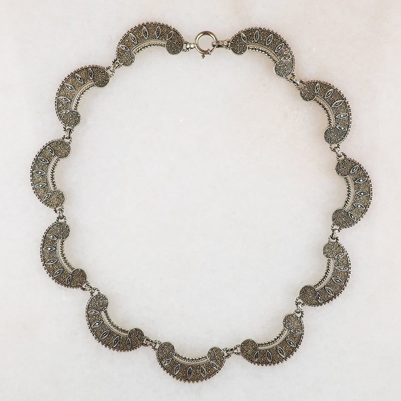 Fahrner Sterling & Marcasite Collar 