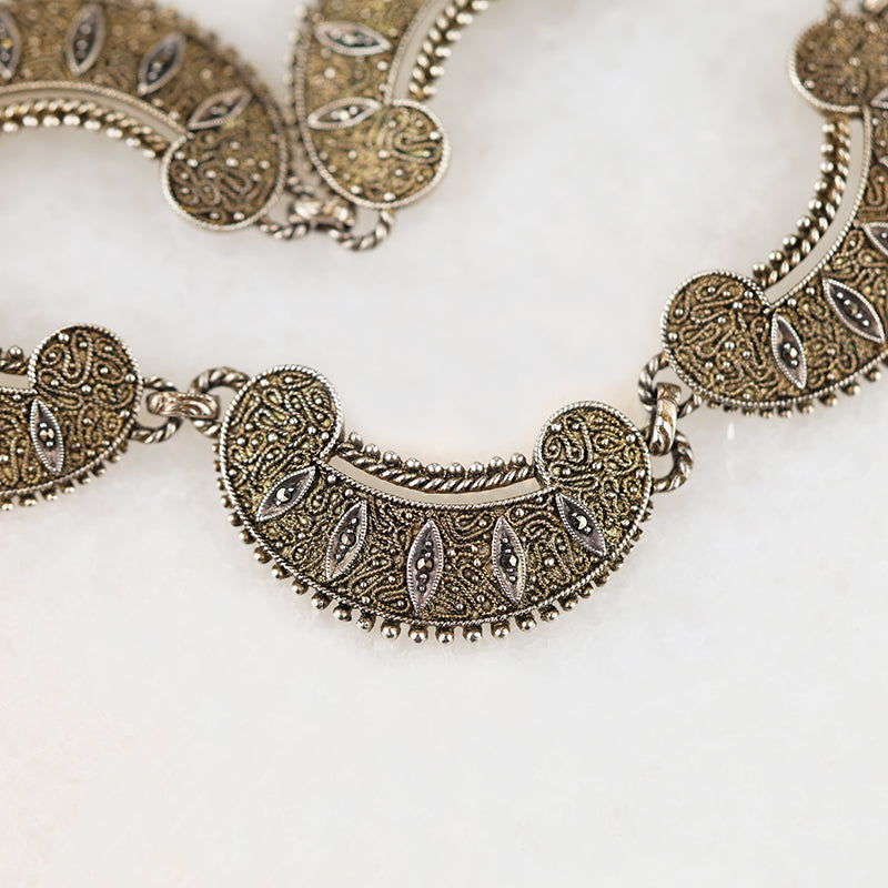 Fahrner Sterling & Marcasite Collar 