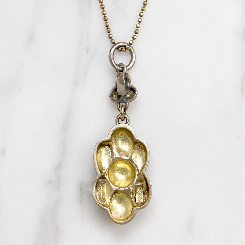 Fun German Flower Necklace Signed Fahrner