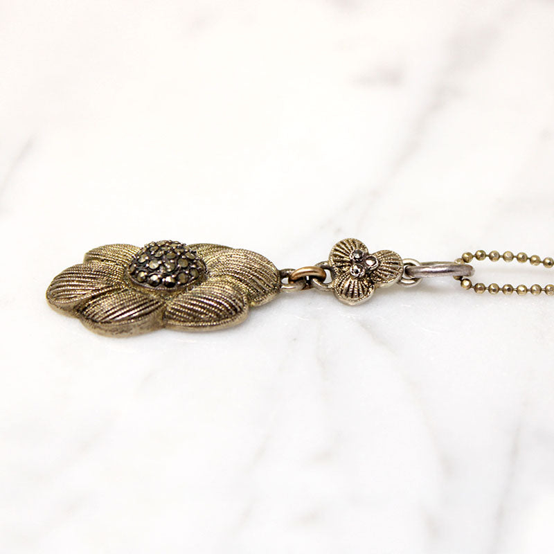 Fun German Flower Necklace Signed Fahrner