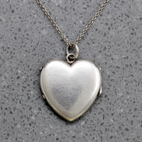 Deco Era Sterling Silver Heart Locket
