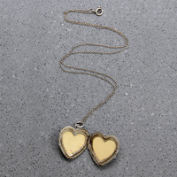 Deco Era Sterling Silver Heart Locket