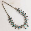 Petite Sterling & Turquoise Squash Blossom Necklace