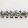 Petite Sterling & Turquoise Squash Blossom Necklace