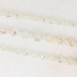 Opalescent AB Finish Graduated Glass Beads