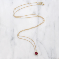 Seductive Pink Tourmaline Solitaire Necklace by 720