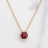 Seductive Pink Tourmaline Solitaire Necklace by 720