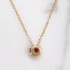 Seductive Pink Tourmaline Solitaire Necklace by 720