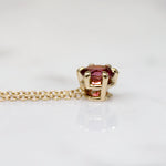 Seductive Pink Tourmaline Solitaire Necklace by 720