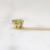 Summery Peridot & Gold Solitaire Necklace by 720