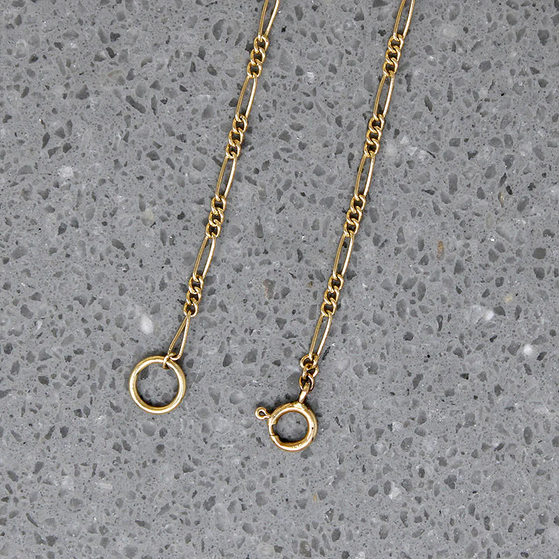 Fine Gauge 14k Gold Figaro Chain