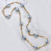 Wedgwood Beads on Ornate Gold Link Necklace