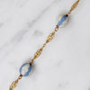 Wedgwood Beads on Ornate Gold Link Necklace
