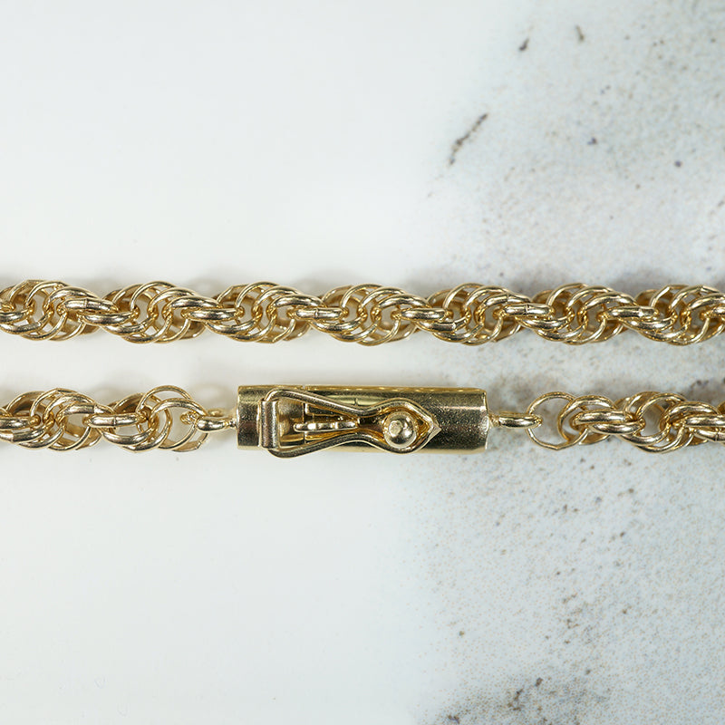 Substantial Italian 14k Gold Rope Chain 