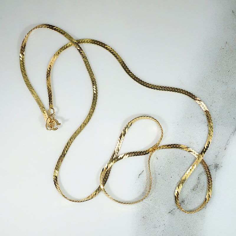 14k Gold Herringbone Chain